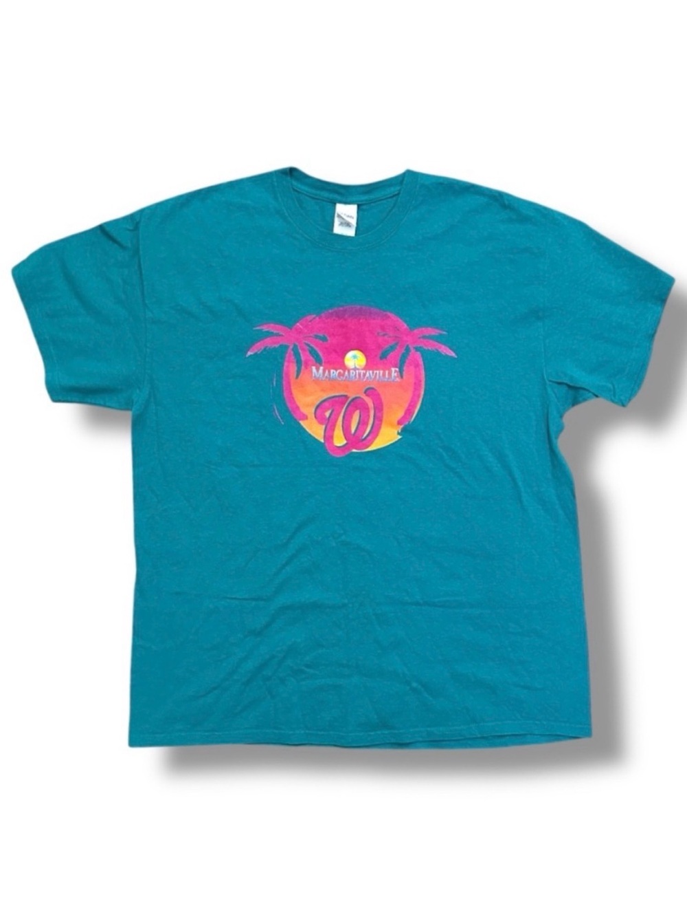 Washington Nationals Teal Margaritaville Graphic T-Shirt Unisex Size XL NWOT